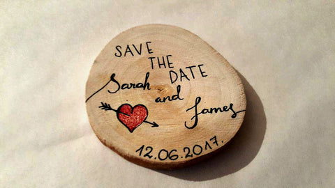 Custom Made Save The Date Wedding Favor Magnets / Save The Date Magnets / Wedding Favor Gifts / Bridal Rustic Presents / Rustic Wedding Gift