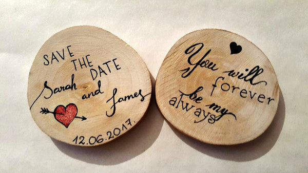 Custom Made Save The Date Wedding Favor Magnets / Save The Date Magnets / Wedding Favor Gifts / Bridal Rustic Presents / Rustic Wedding Gift